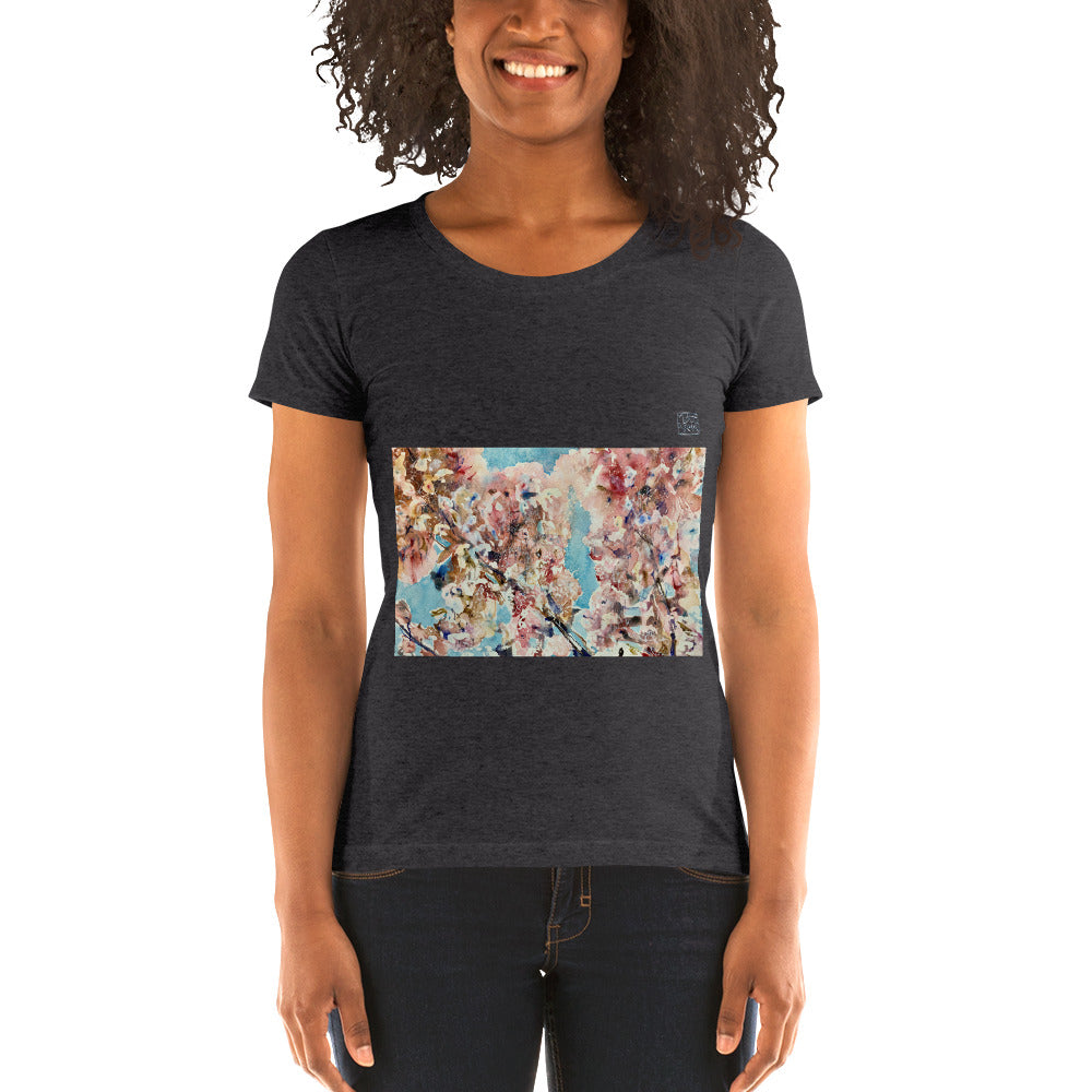 Woman's Fitted T-Shirt - Cherry Blossom