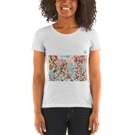 Woman's Fitted T-Shirt - Cherry Blossom