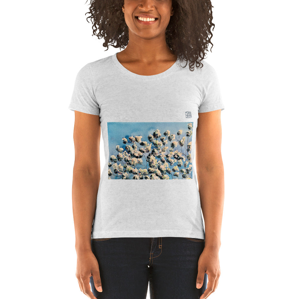 Fitted Woman's T-Shirt - Apple Blossom